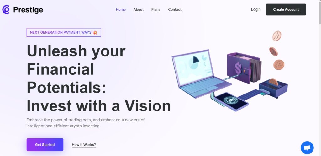 Pop-up and popunder ads example for Finance niche