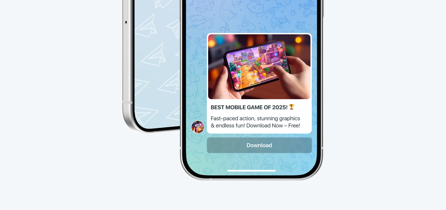 Формат interstitial для телеграм рекламы в RichAds