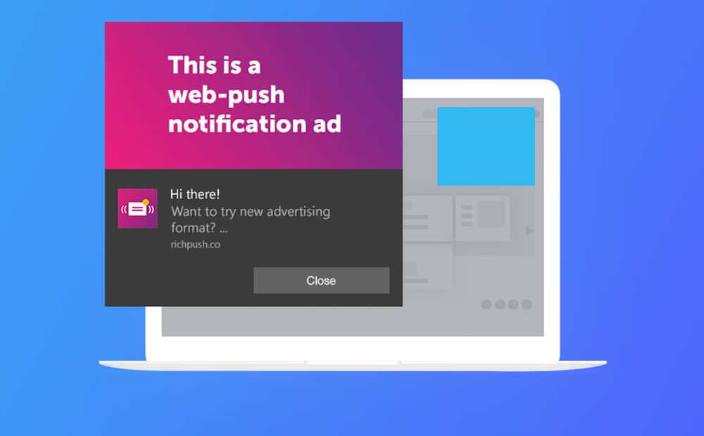How push notification ads look in different operating systems and browsers
