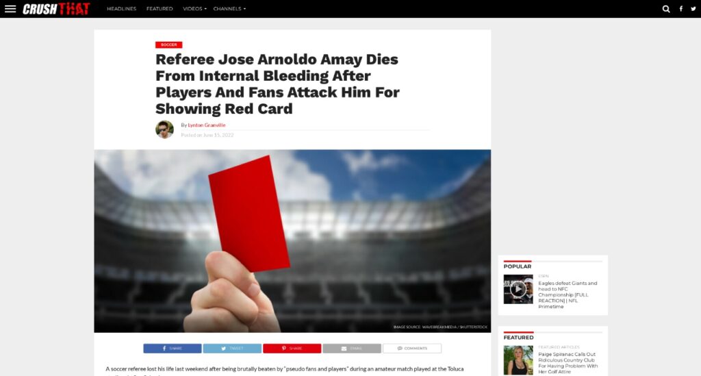Pop-up and popunder ads example for Media landing page