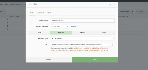 Adjustments for dating campaign on push traffic with Affmy
